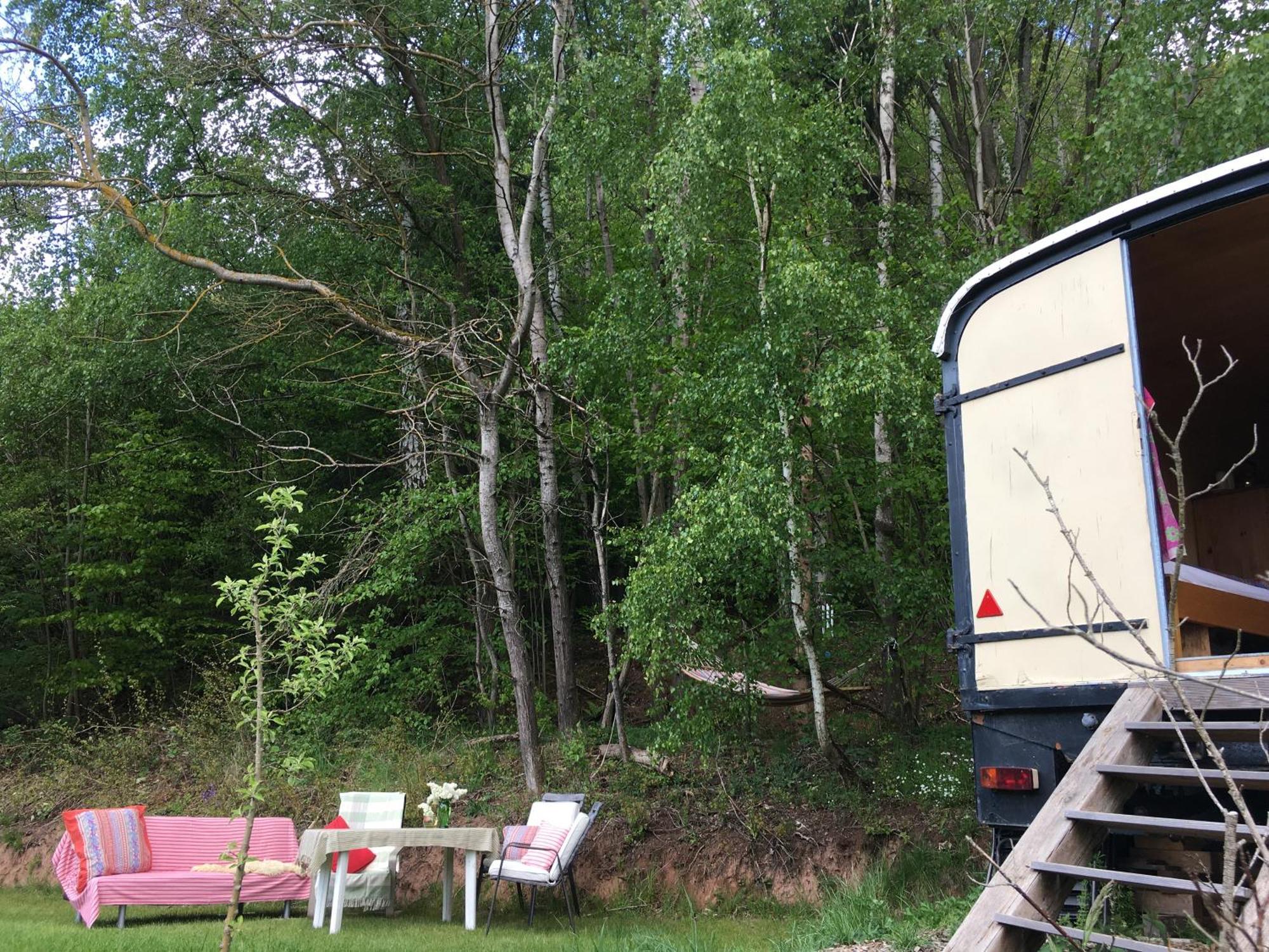 Kuscheliger Zirkuswagen Im Wildgarten Witzenhausen Exterior foto